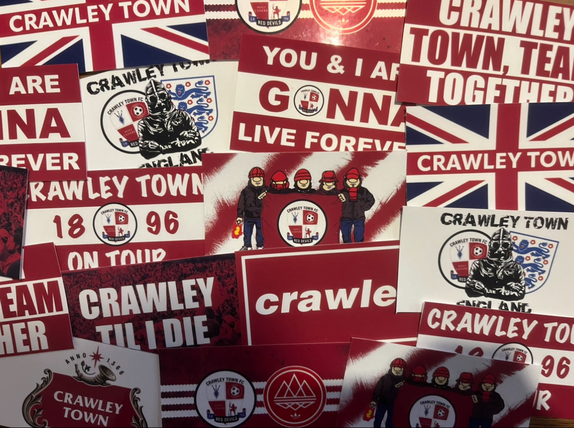 Mixed Crawley Town Sticker Pack