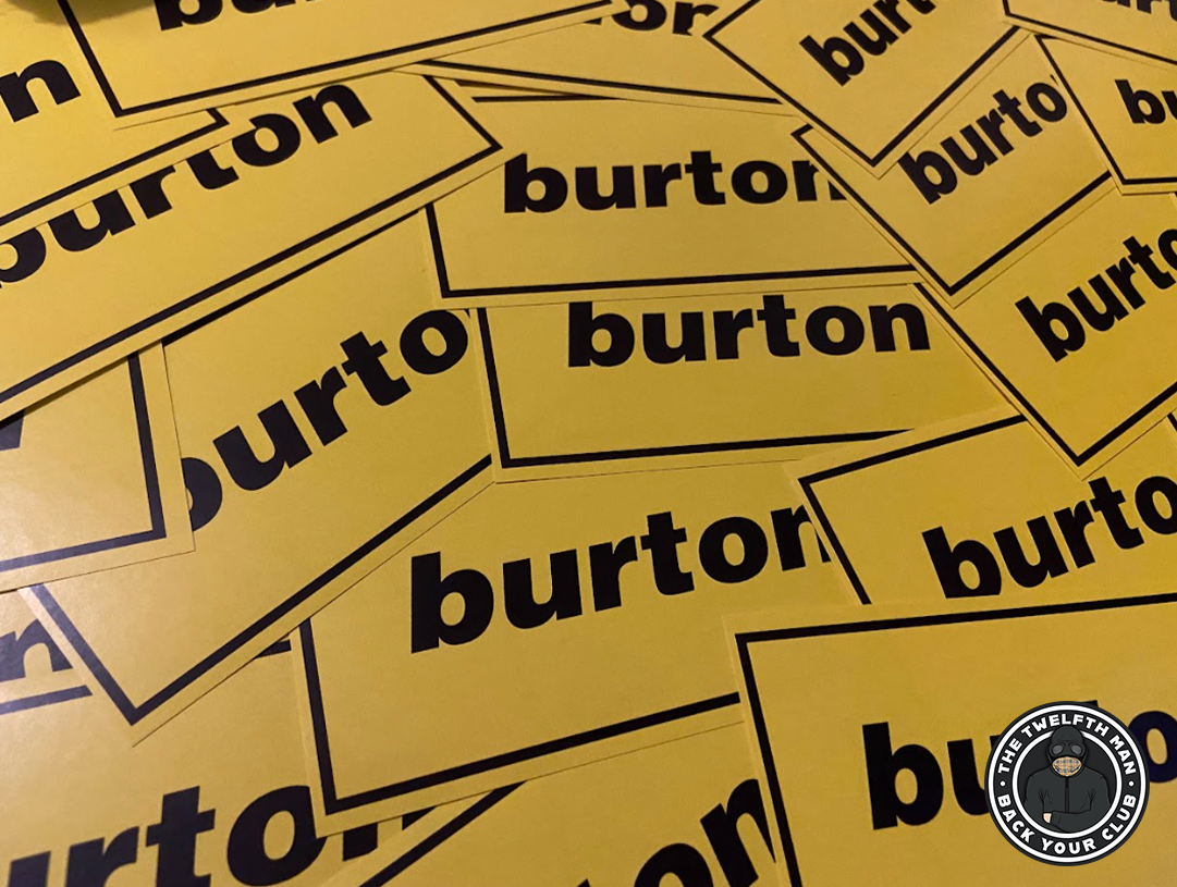 Pack of 30 Burton Albion - Oasis Inspired Stickers (12x6cm)