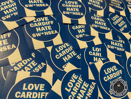 Pack of 30 Love Cardiff Hate Sw*nsea Stickers (7x7cm)