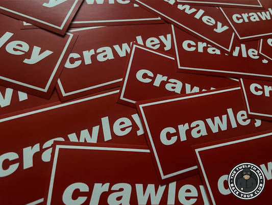 Pack of 30 Crawley Town - Oasis Inspired Stickers (12x6cm)