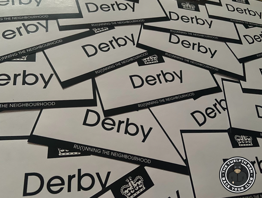 Pack of 30 Derby County - Weekend Offender Inspired Stickers (12x6cm)