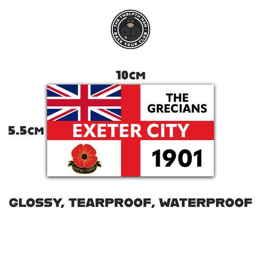 Exeter City Inspired St. George's Cross Stickers