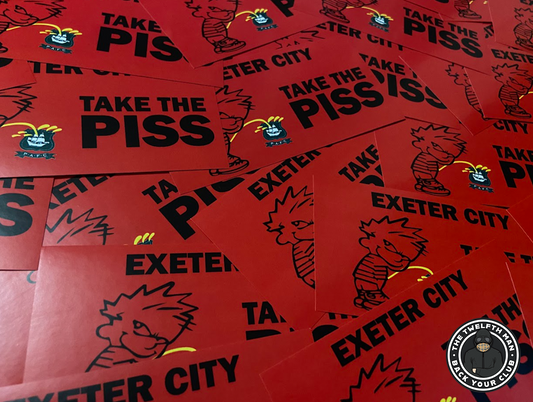 Pack of 30 Exeter City -  Take The P*** Stickers (12x6cm)