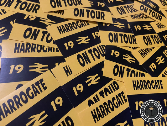 Pack of 30 Harrogate Town - On Tour Stickers (7x7cm)