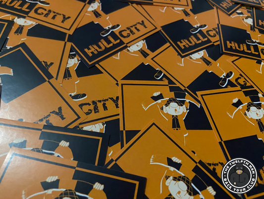 Pack of 30 Hull City - Man With Scarf Stickers (7x7cm)