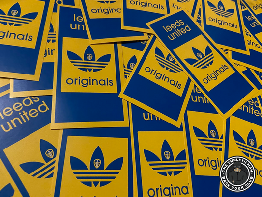 Pack of 30 Leeds United - Adidas Inspired Stickers (6x12cm)