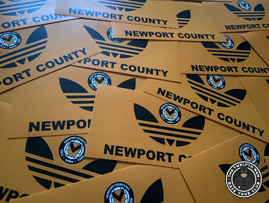 Pack of 30 Newport County - Adidas Inspired Stickers (12x6cm)