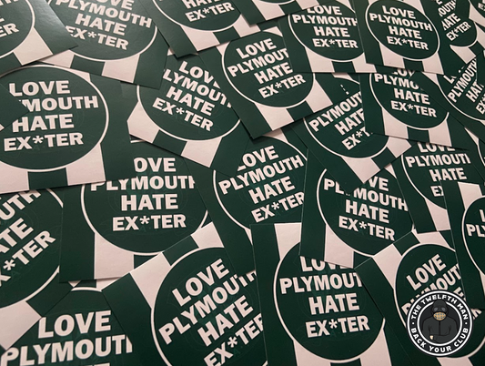 Pack of 30 Plymouth Argyle - Love Plymouth Hate Ex*ter Stickers (7x7cm)