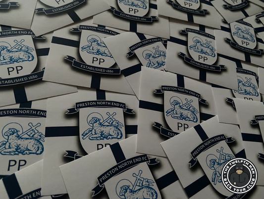 Pack of 30 Preston North End - Badge Stickers (7x7cm)