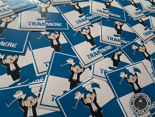 Pack of 30 Tranmere Rovers - Man With Scarf Stickers (7x7cm)