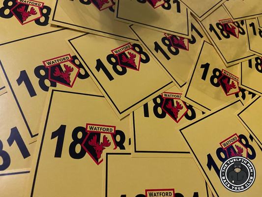 Pack of 30 Watford - 1881 Stickers (7x7cm)